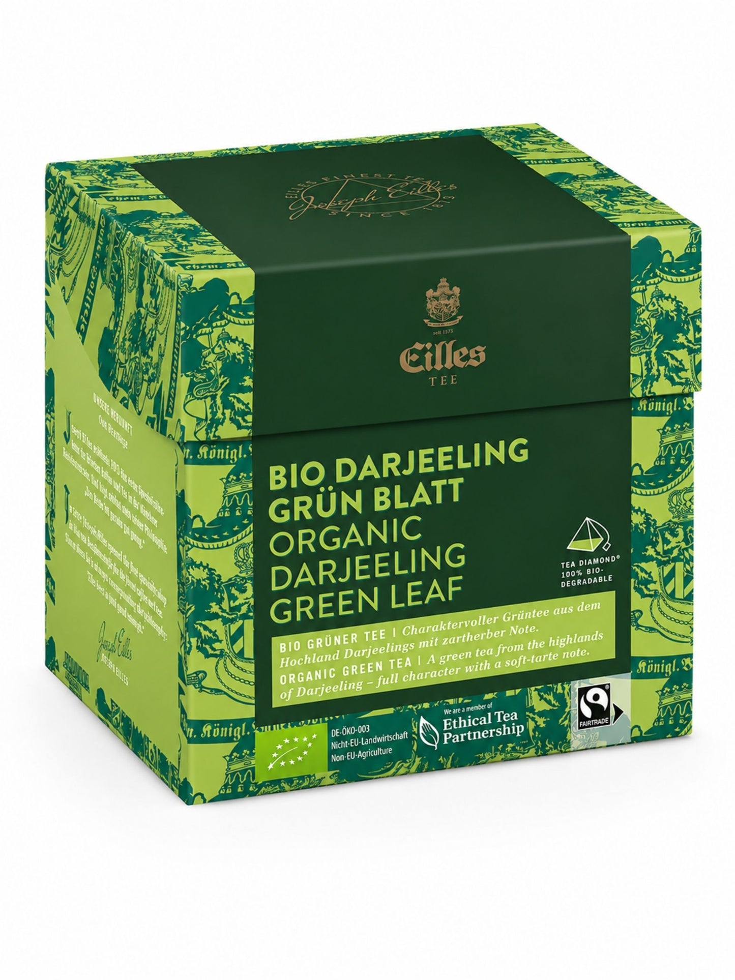 BIO Darjeeling Grün Tea Diamond 20er Box 50g EILLES Bio Grüner Tee
