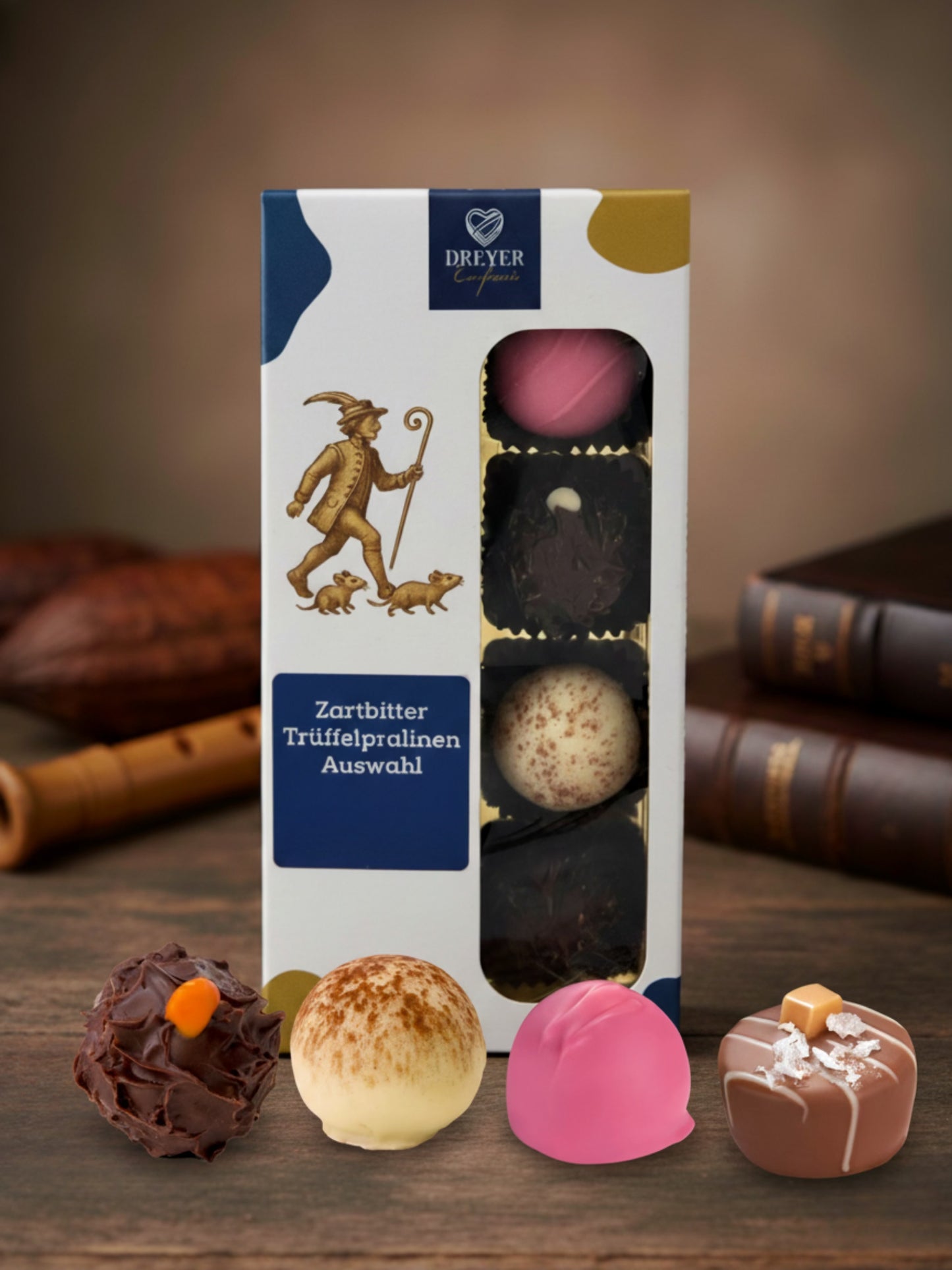 Trüffelpralinen mit und ohne Alkohol Dreyer Confiserie 100g Trüffelvariation