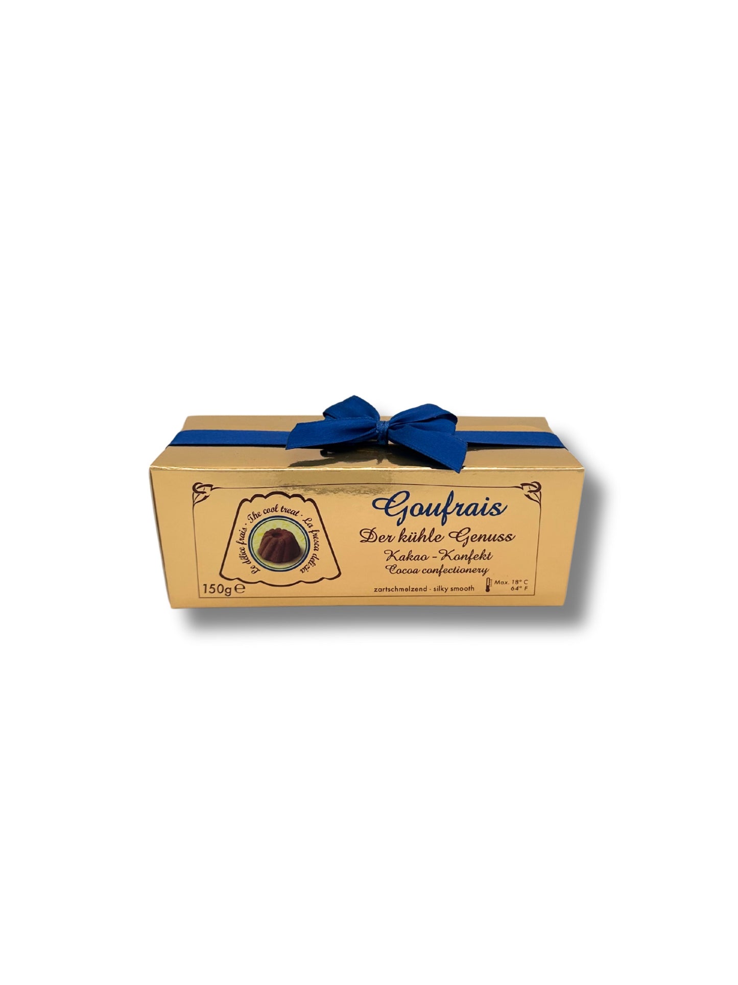 Goufrais Geschenkpäckchen mit 20 Gugelhupf-Pralinen, Kakaokonfekt aus dem Schwarzwald (150 g) erhältlich in der Dreyer Confiserie, aus der Rattenfängerstadt Hameln.