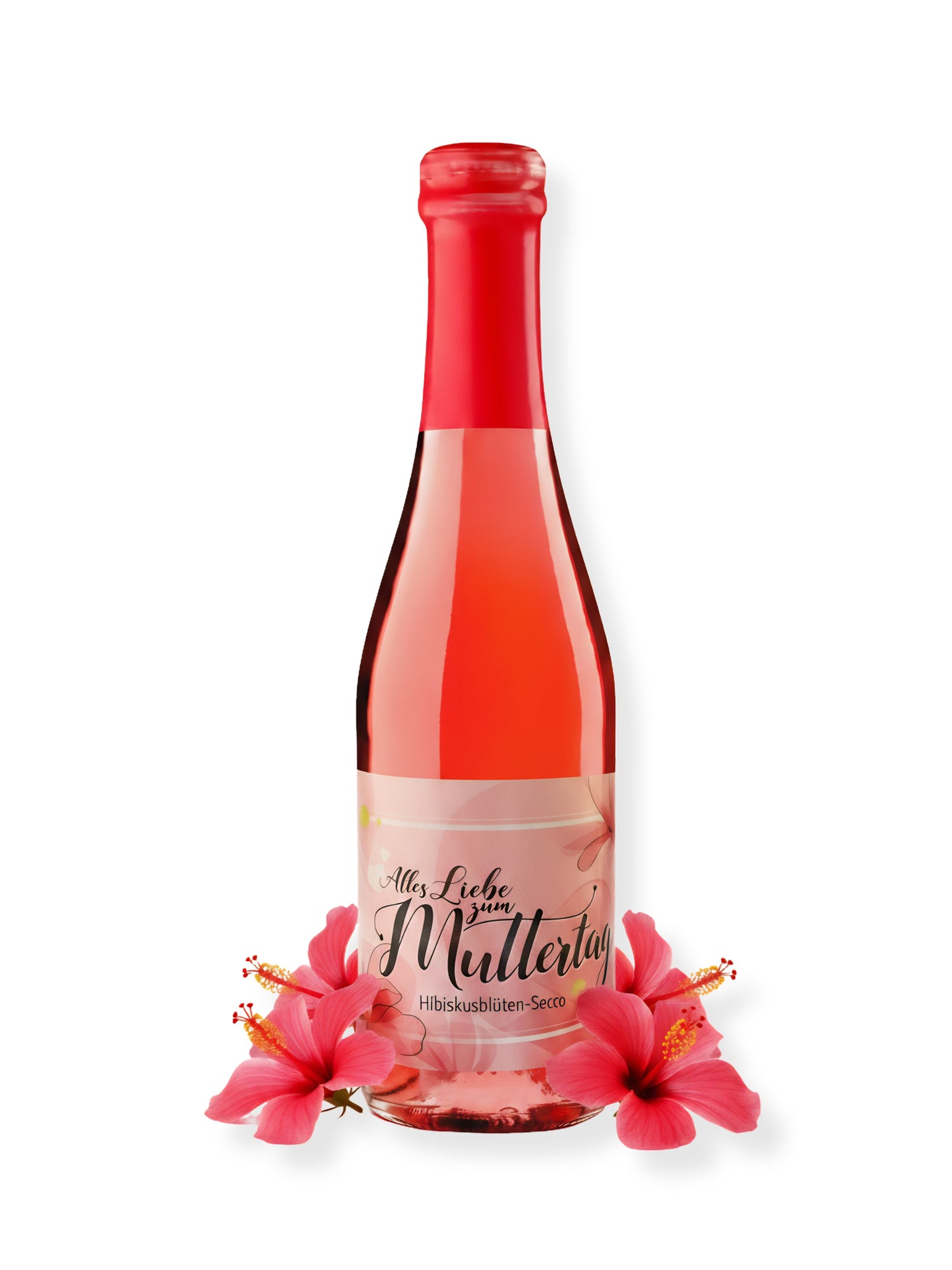 Hibiskusblüten Secco Muttertag 200ml Flasche fruchtig floral Wein und Secco Köth.