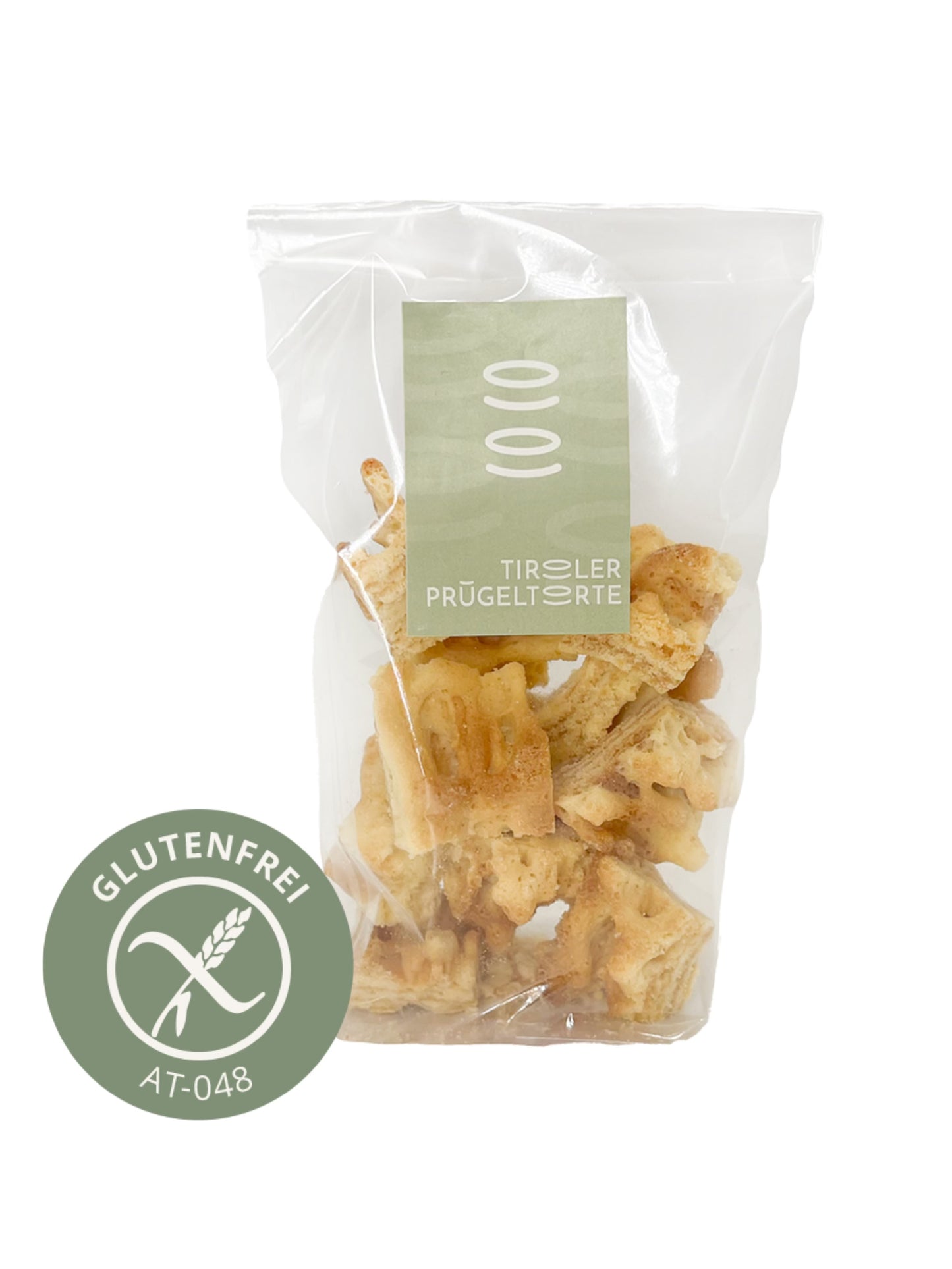 Tiroler Prügeltorte Bits glutenfrei 80g, handgefertigte glutenfreie Prügeltortenstücke aus traditioneller Tiroler Handarbeit, erhältlich in der Dreyer Confiserie in der Rattenfängerstadt Hameln.