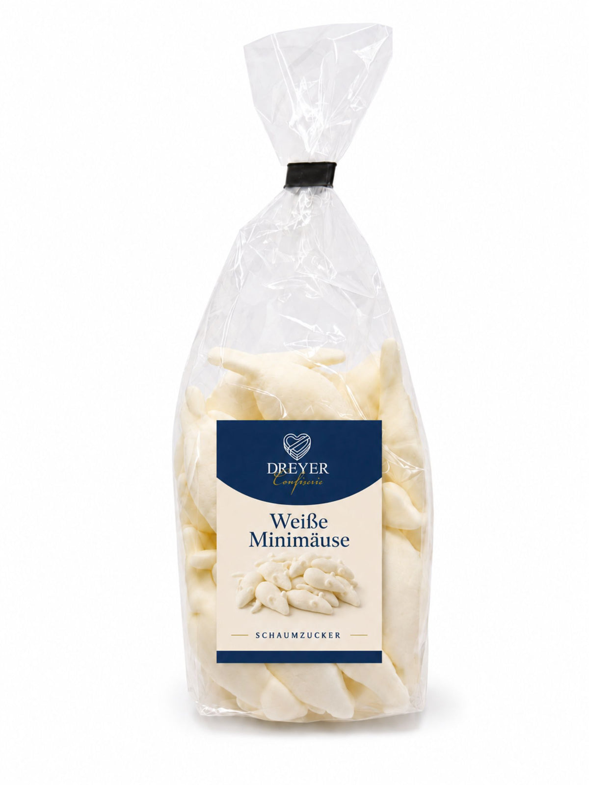 Weiße Minimäuse aus Schaumzucker 150g Dreyer Confiserie