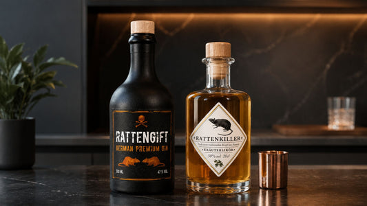 Rattenkiller Kräuterlikör und Rattengift Gin, Spirituosen aus der Rattenfängerstadt Hameln