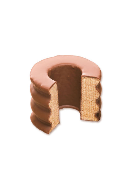 Produktbild angeschnitten vom Grand-Cru Baumkuchen Vollmilch 150 g – handgefertigter Baumkuchen