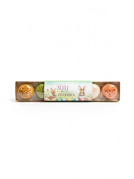 Confiserie Rabbel Macarons Ostern 6er Stange gesprenkelt 60g erhältlich in der Dreyer Confiserie aus Hameln