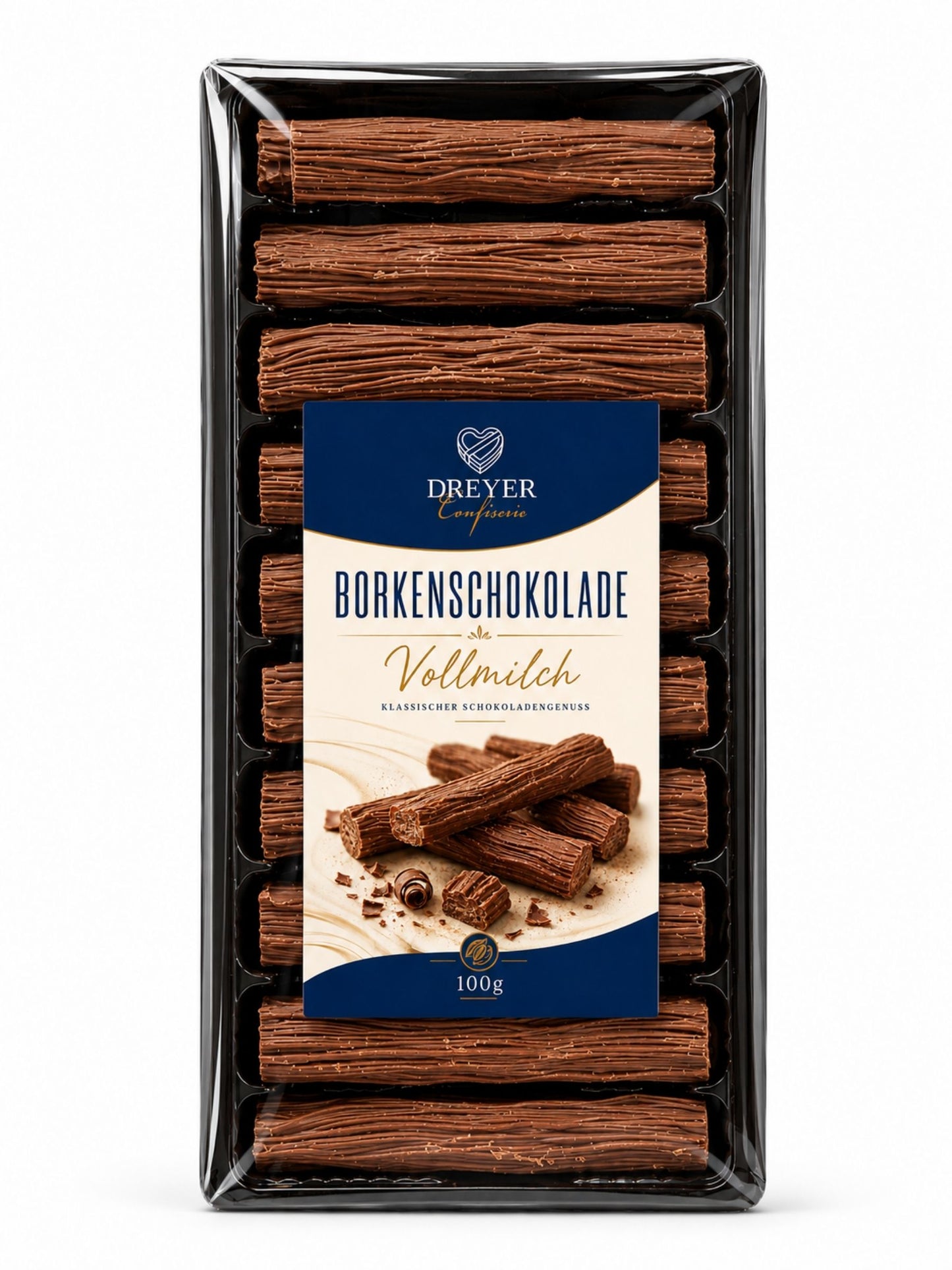 Borkenschokolade Vollmilch 100g von Dreyer Confiserie