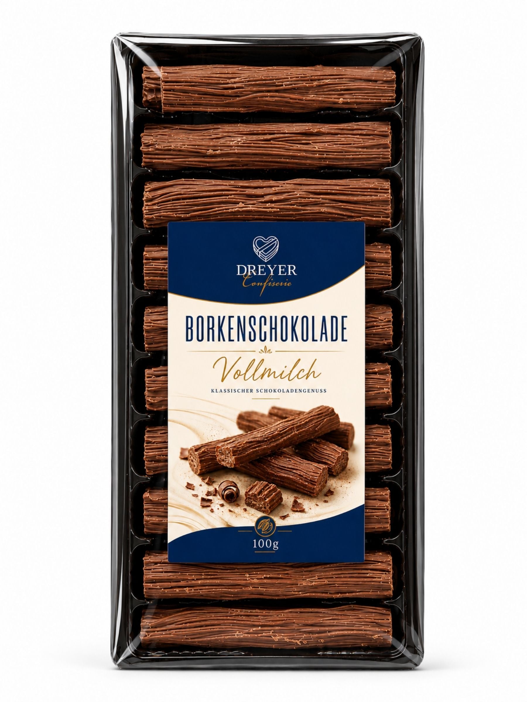 Borkenschokolade Vollmilch 100g von Dreyer Confiserie