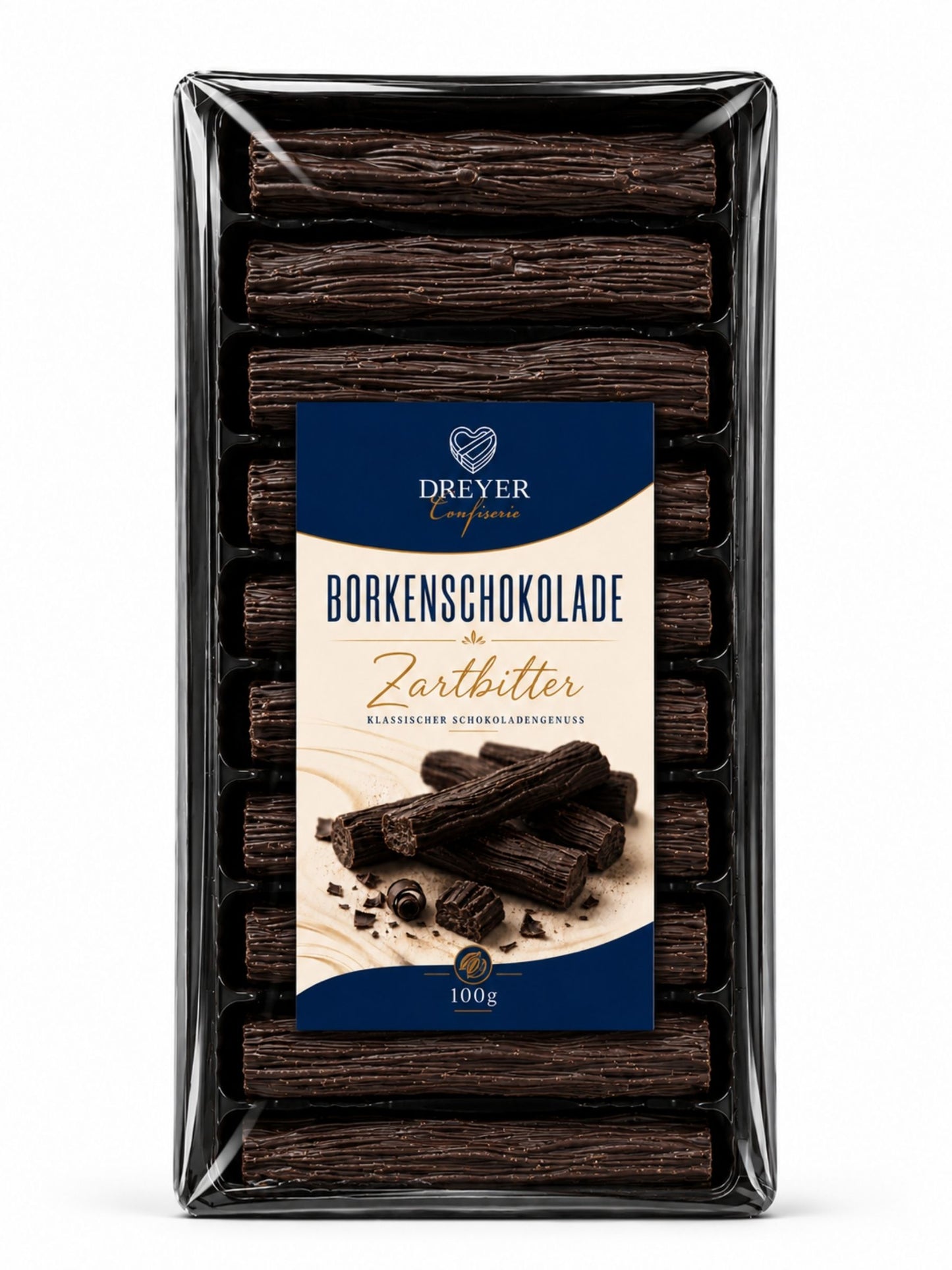 Borkenschokolade Zartbitter 100g von Dreyer Confiserie,