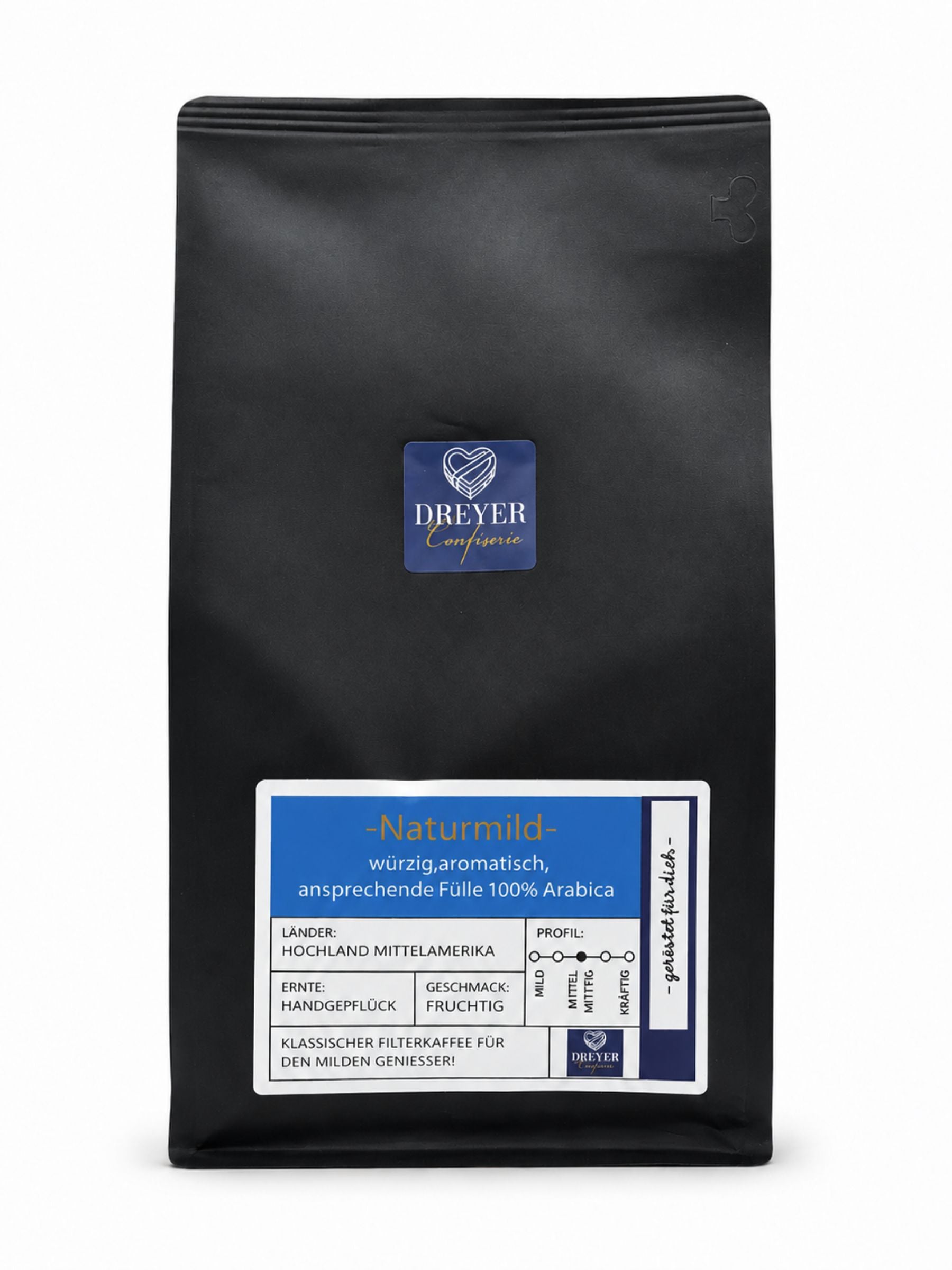 Naturmild Kaffee gemahlen 500g von Dreyer Confiserie