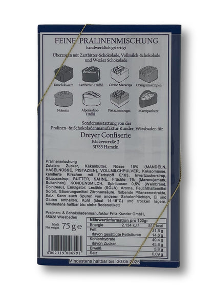 Edle Pralinen aus Hameln – Geschenkbox mit Spirituosen und Schokolade.