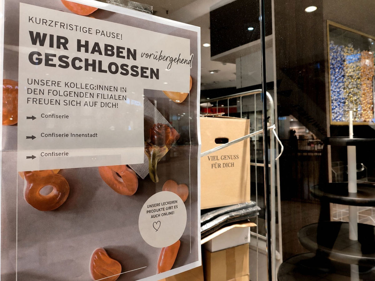 Geschlossenes Ladenlokal ehemaliger Confiserie Kollegen 
