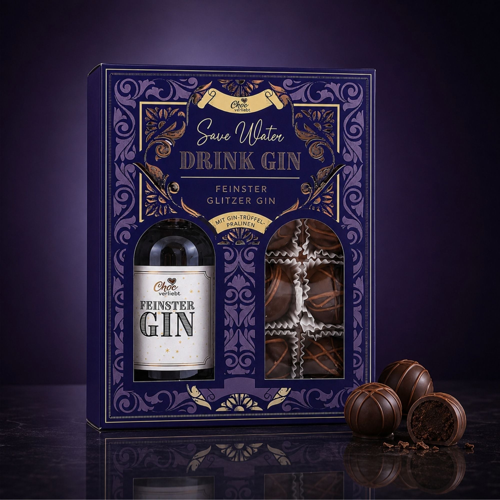 Gin-Trüffel Präsent als besondere Geschenkidee
