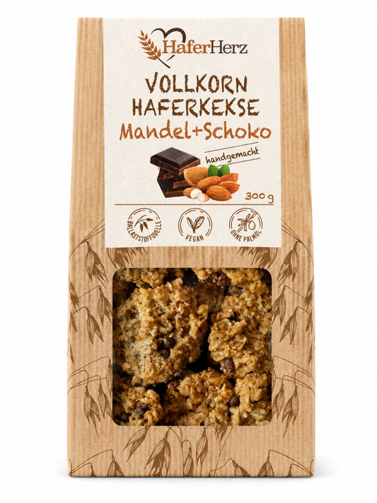 HaferHerz Vollkorn Haferkekse Mandel Schoko 300g
