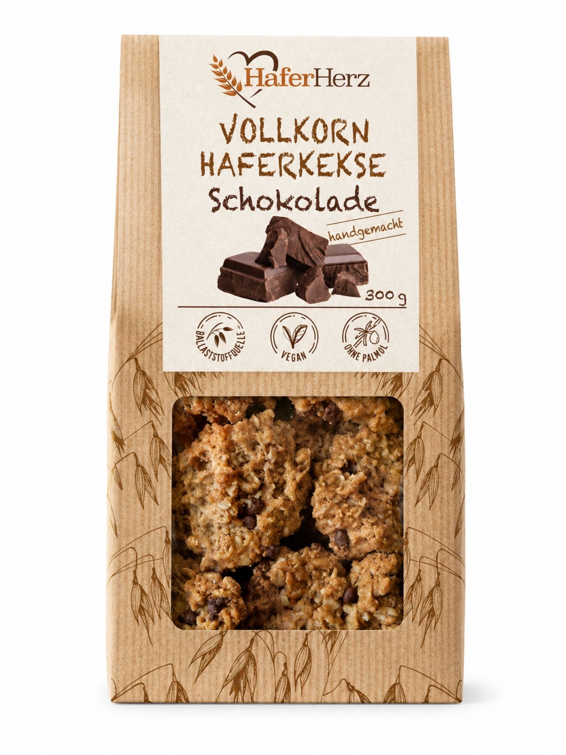 HaferHerz Vollkorn Haferkekse Schokolade 300g
