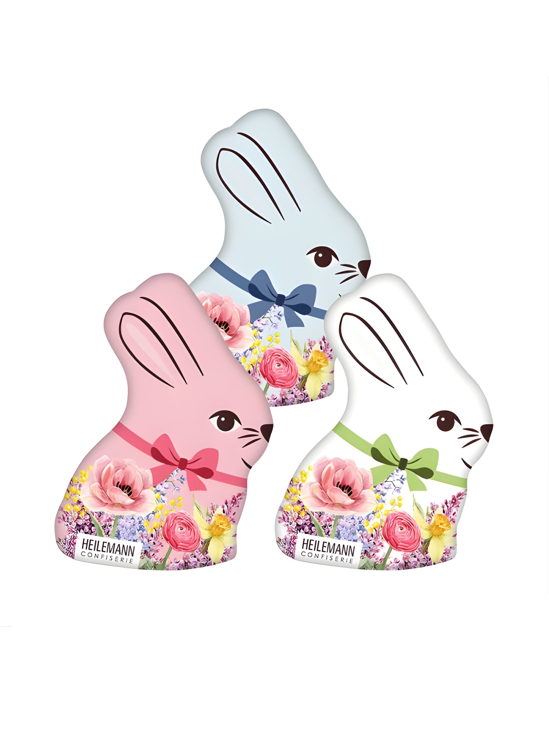 Heilemann Bunter Osterhase Edelvollmilch 50g in farbiger Folie, sortierte Farben erhältlich in der Dreyer Confiserie aus Hameln.