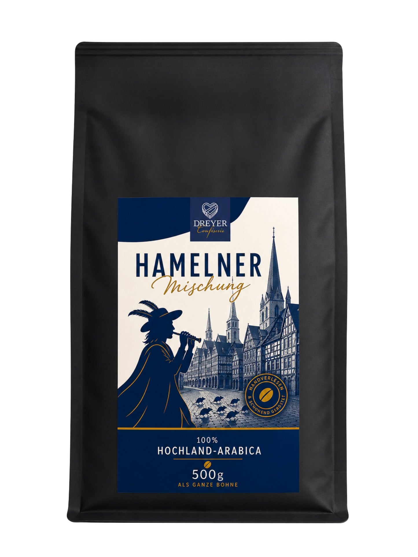 Hamelner Mischung Hochland-Arabica Bohne 500g Dreyer Confiserie