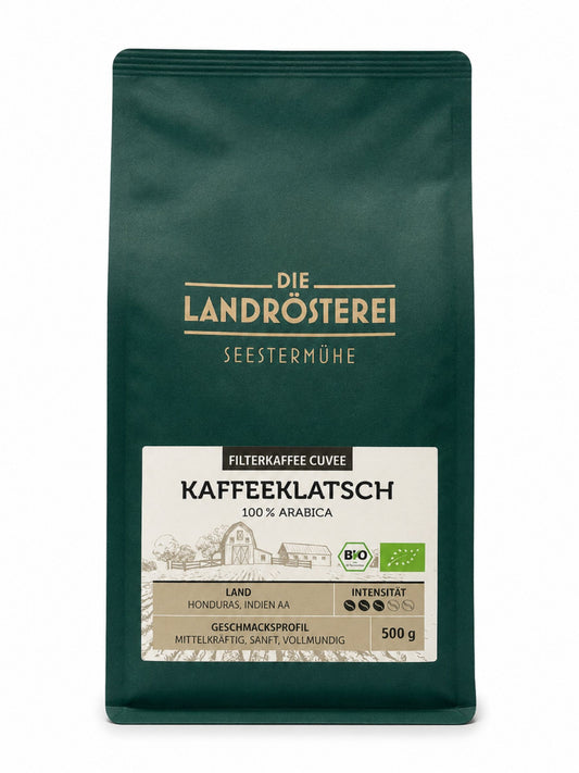 Kaffeeklatsch Kaffee Bohne 500g von Die Landrösterei Seestermühe