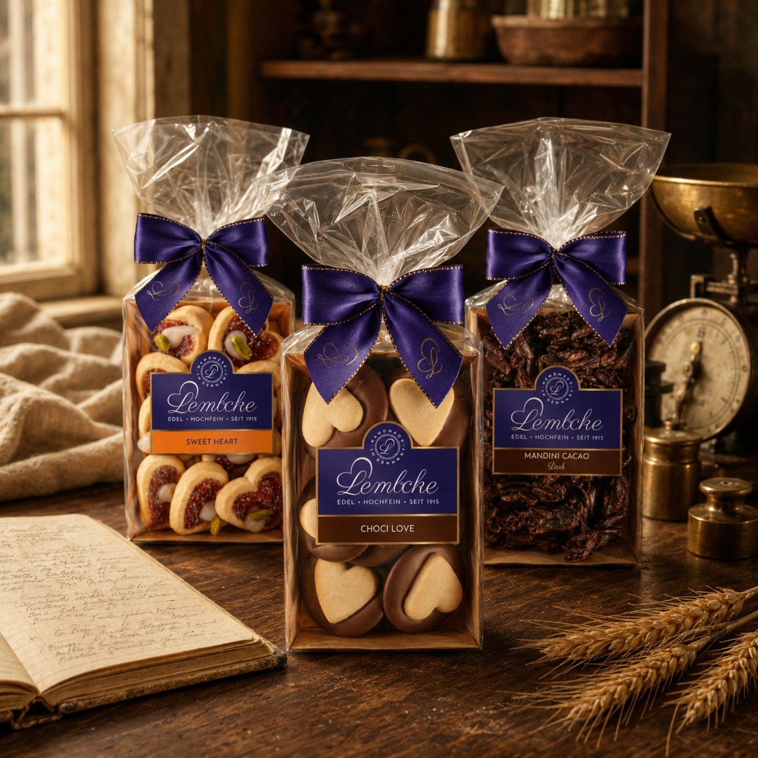 Lembcke Confiserie-Klassiker auf historischer Bäckerei-Atmosphäre Tradition seit 1915
