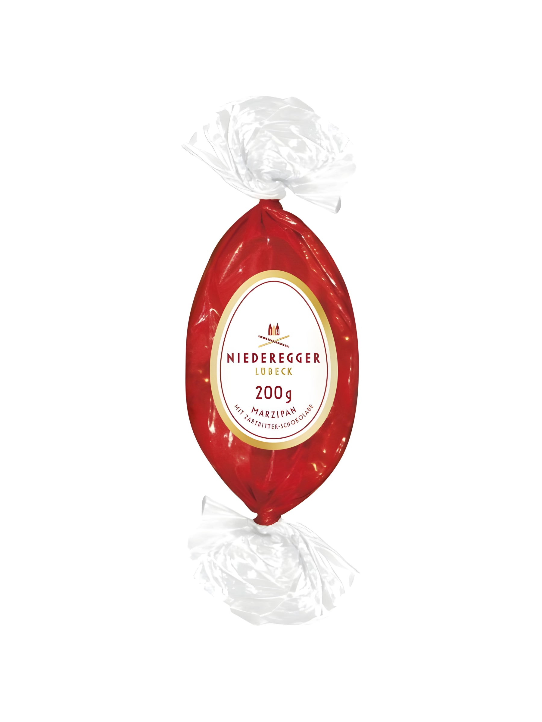 Niederegger Marzipan Osterei 200g aus feinem Marzipan mit Zartbitter-Schokolade, klassische Oster-Spezialität, erhältlich in der Dreyer Confiserie in der Rattenfängerstadt Hameln.