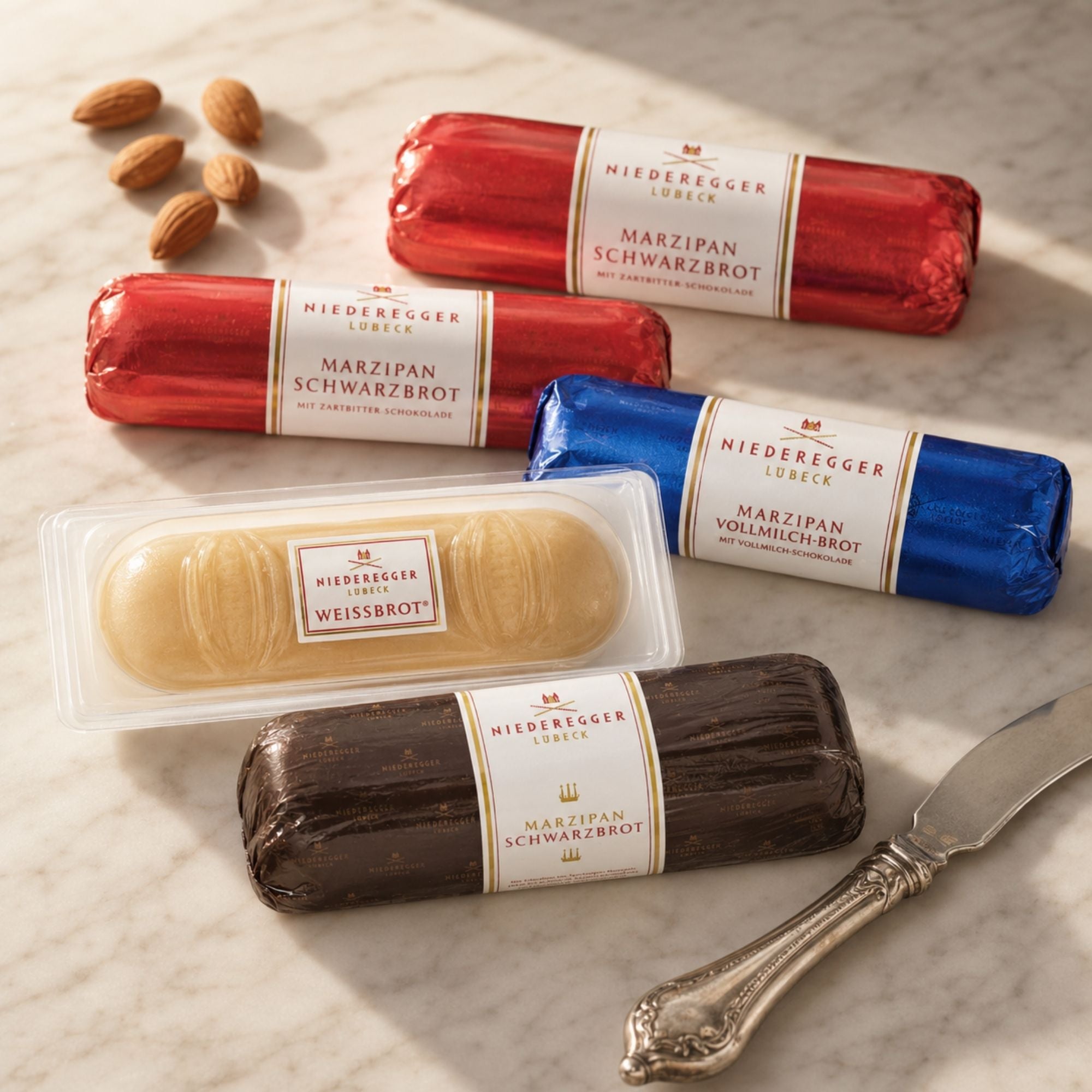 Niederegger Marzipan Schwarzbrot in 75g, 200g und 500g – das Lübecker Original