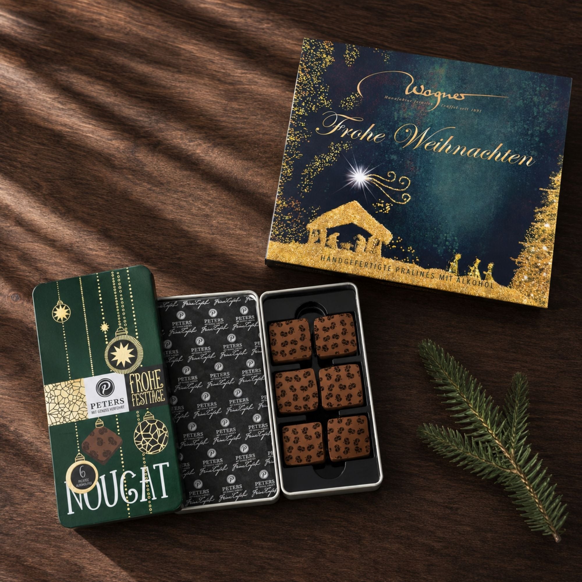 Weihnachtliche Pralinen und Trüffelauslesen