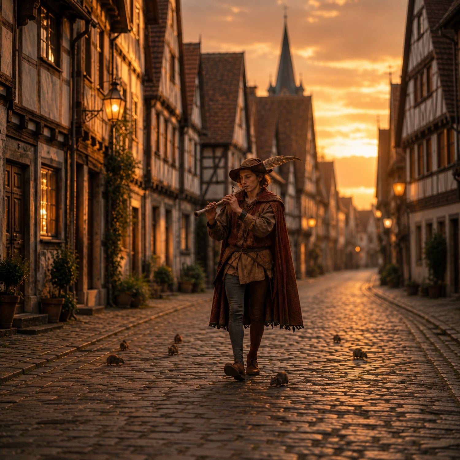 Historische Altstadt Hameln als Kulisse der Rattenfänger-Sage