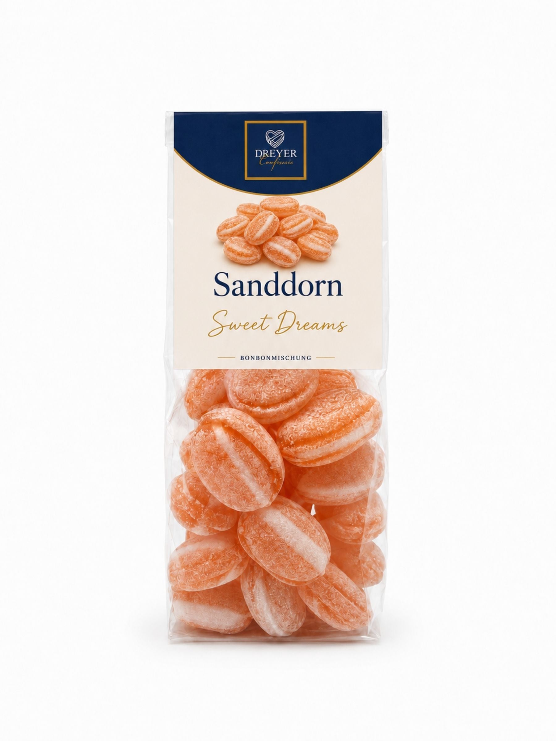 Sanddorn gefüllt Bonbons 125g Dreyer Confiserie