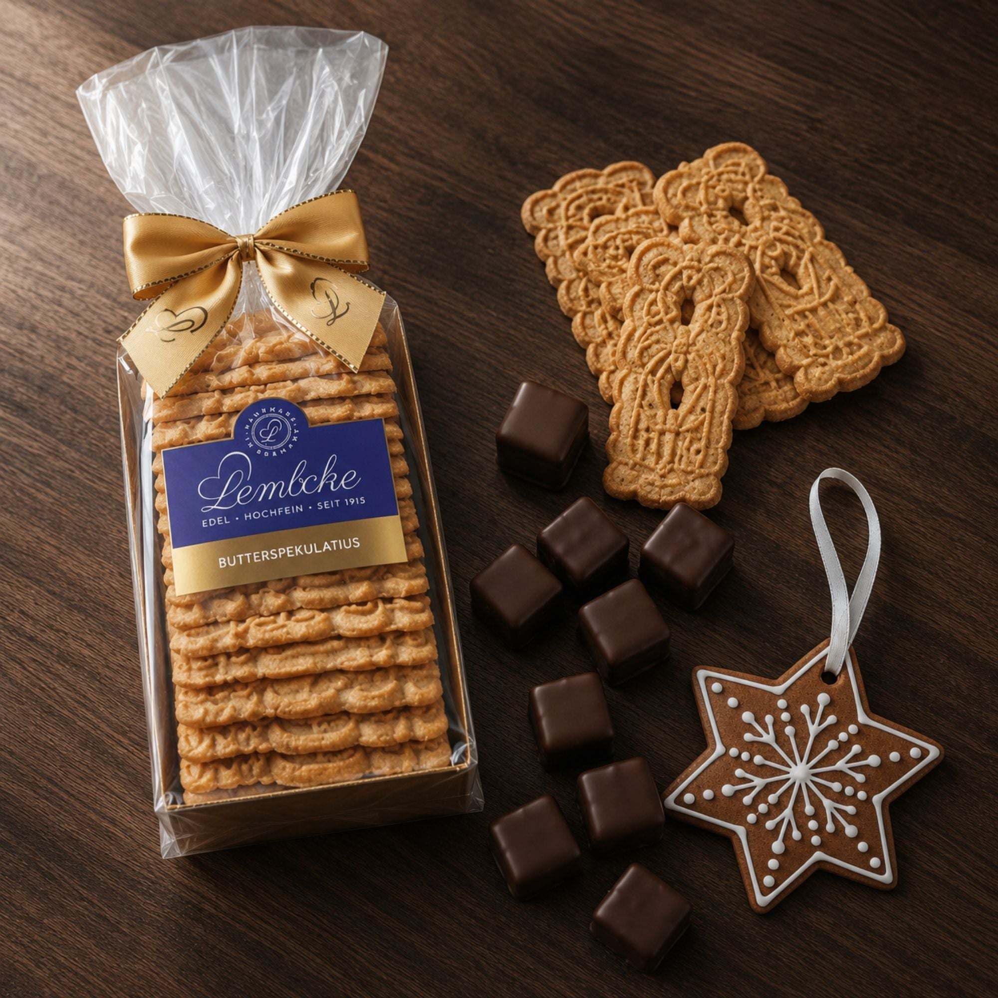 Spekulatius, Dominosteine und essbarer Lebkuchen-Baumbehang