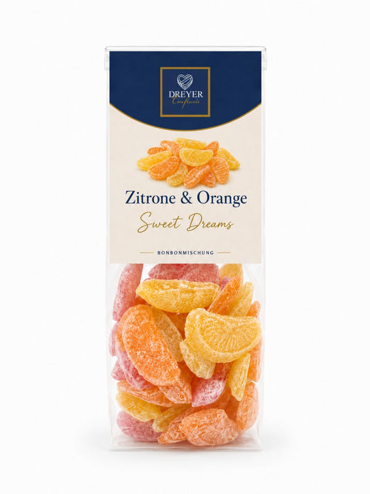 Zitrone & Orange Bonbons 125g Dreyer Confiserie